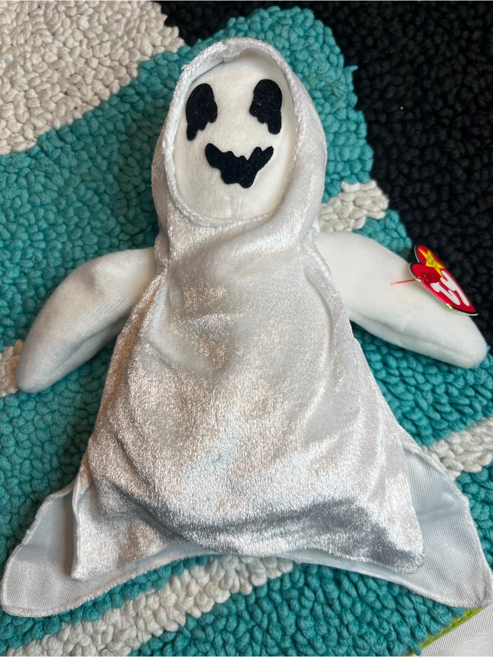 Ty Beanie Baby Sheets the Ghost Plush Toy Halloween Collection Vintage Ty Beanie